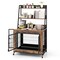 MDF Metal Dog Crate with Storage Shelves and Wheels and Flip-Top